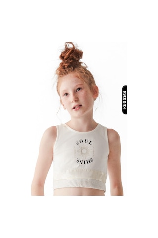 Xo Kids Kız Çocuk Atlet 8-14 Yaş 36333 Ekru