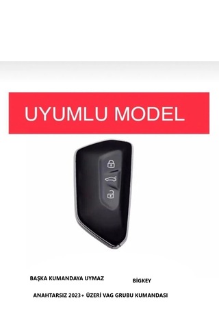 Volkswagen Yeni Golf 8 Passat B9 Superb Anahtar Koruma Kılıfı Siyah Renk