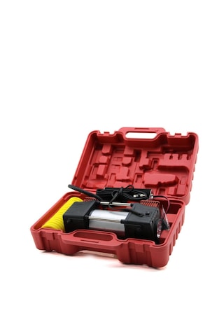 Profesyonel Hava Kompresörü 150 Psi 12v Çift Pistonlu Çantalı Özel Ekstra 4 Şişirme Aparatlı