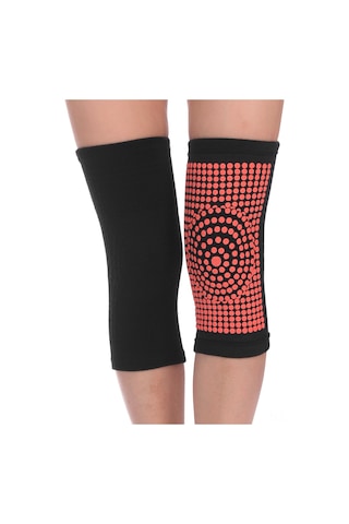 Geeksen Siyah L Beden Nylon-spandex Otomatik Isıtıcı Kısa Bilekli Dizlik Siyah