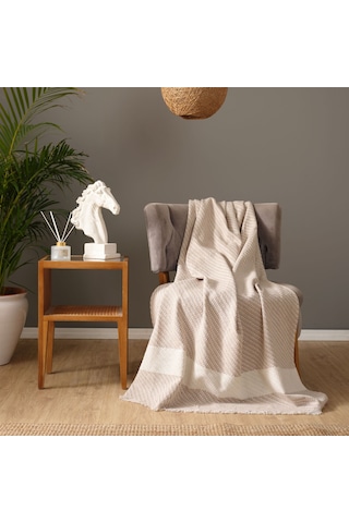 Karaca Home Wilma Bej Throw Battaniye 130x170 cm