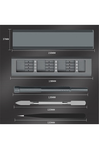 Leasetake 44'ü 1 Arada Çok İşlevli Tornavida Seti Onarım Aracı Cep Telefonu Bilgisayar Onarım Tornavida Hediye