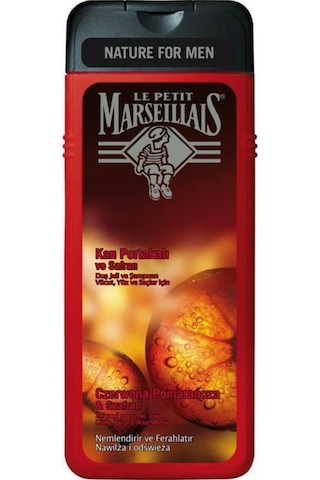 Le Petit Marseillais For Men Kan Portakalı ve Safran Duş Jeli ve Şampuan 400 ML x 2