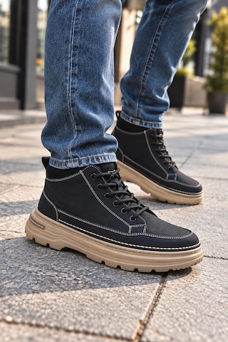 In Step Canda Erkek Lacivert Nubuk Bağcıklı Casual Bot / Günlük Ayakkabı