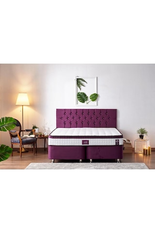 Nironyatak Niron Violet Yatak Seti 180X200 Cm Çift Kişilik Yatak Baza Başlık