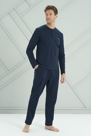 Erkek Penye Uzun Kol Pijama Takımı 2209 Lacivert04 Lacivert04
