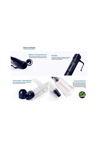 Xindoker Akvaryum Su Değiştirme Pompası - 3'ü 1 Arada Otomatik Kum Temizleyici Ve Filtreli