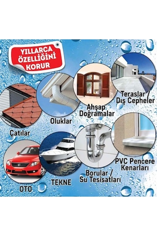 Leak Fix Su Geçirmez Sızdırmaz Sızıntı Önleyici Kauçuk Kaplama Izolasyon Beyaz Sprey 200 Ml