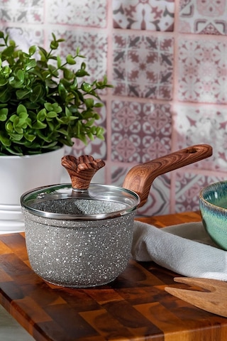 Karaca  Biogranit Dark Silver Mini Sos Tenceresi 10 Cm Gri