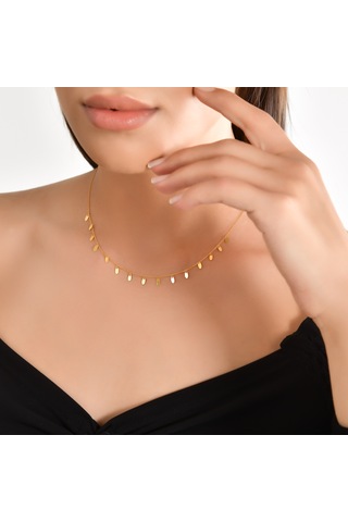 Kuyumcudukkani "oval Pullu Sallantılı Trend"kolye-37337-r Rose Gold