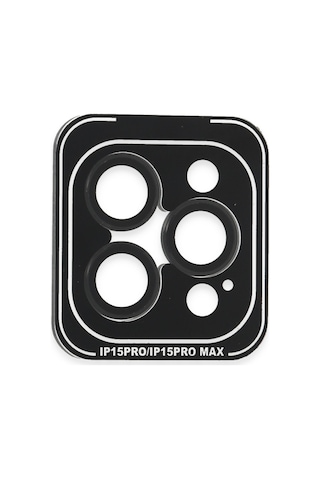 iPhone Uyumlu 15 Pro Max Pvd Metal Kamera Lens - Siyah