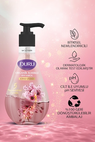 Organik Içerikli Kiraz Çiçeği Sıvı Sabun 3x500ml