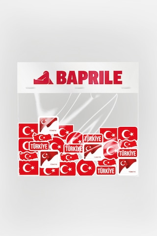 Ay Yıldız Türkiye Sticker Paketi 26 Parça Kaliteli Su Geçirmez Bayrak Etiket Seti Çok Renkli