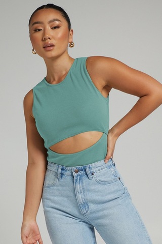 Madmext Mint Yeşili Yırtık Detaylı Basic Bodysuit-mint Yeşili Mint Yeşili