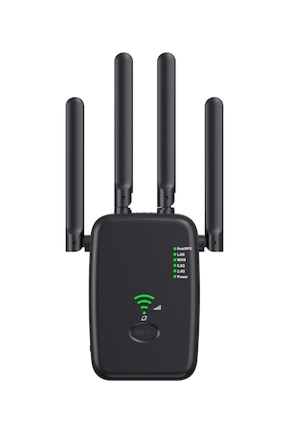 Sones Urant U11 1200mbps 2.4g Ve 5.8g Kablosuz Tekrarlayıcı Wifi Sinyal Amplifikatörü Wps Hızlı Ayar Desteği Ab Fişi Siyah