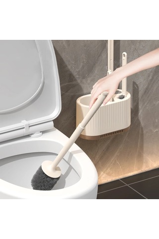 Liangmei Ev Tuvalet Fırçası Duvara Monte Tuvalet Temizleme Ahşap