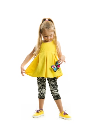 Denokids Mshb&g Kelebek Kız Tunik Tayt Takım Çok Renkli
