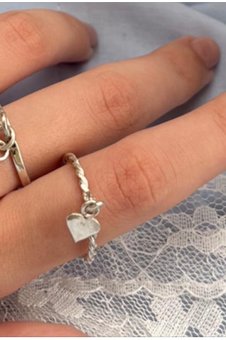 Charm Burgu Yüzük Gümüş