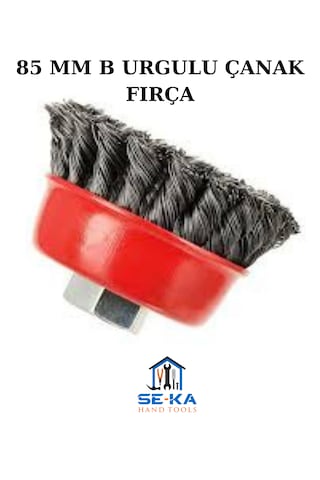 Burgulu Çanak Tel Fırça 85 Mm Spiral Taşlama Uyumlu Pas Temizleme Metal Fırça