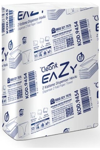 Rulopak By Clean EAZY Z Katlama Havlu Kağıt 200 Yaprak 12'li Paket