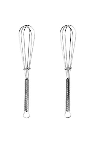 Sones 2 Adet Ev Tipi Manuel Yaylı Çırpıcı Elde Taşınabilir Paslanmaz Çelik Mini Çırpma Teli, Boyut: 7 İnç Diğer