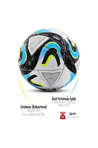 Telvesse Futbol Topu Pompalı Set Oceanz Sert Zemin Halı Saha Futbol Topu No:5 056 Çok Renkli