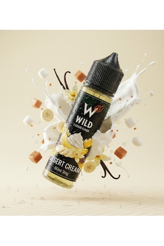 Desert Cream - Premium Aroma 60ml - Muz, Vanilya, Karamel - Likit Tatlandırıcı