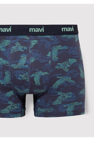 Mavi - Kartal Baskılı Lacivert Boxer 092434-33482 Mavi
