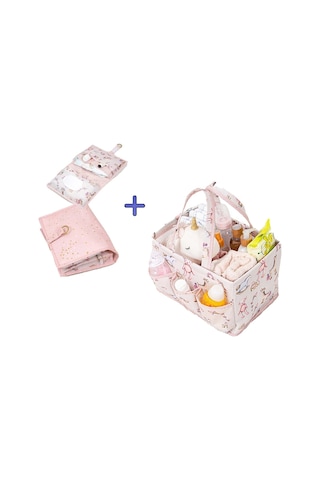 Smyak Alas Baby Bakım Organizer + Alt Bakım Çantası Ikili Set