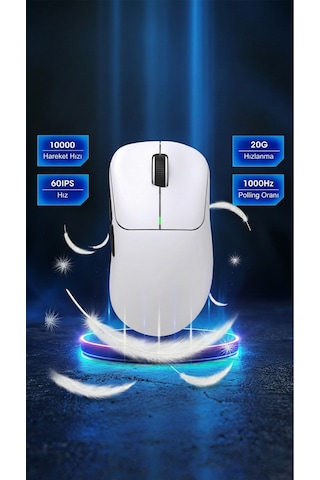 T700 Makrolu Kablosuz Oyuncu Mouse- 3 Modlu Kullanım-500 Mah Batarya Diğer