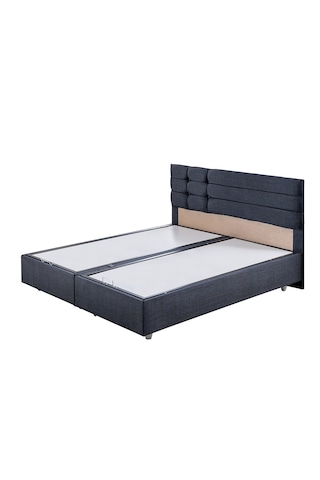 Viyana Çift Kişilik Baza Başlık Letto Yatak Seti - Lacivert 150 x 200