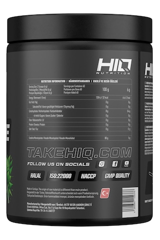 Hıq Creatine 360g Green Candy Flavored Yeşil Elma