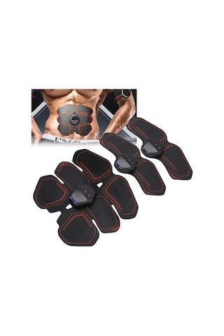 Didadodo Karın Kas Çalıştırıcı Ems Egzersiz Çalışması Güç Fitness Yama Taşınabilir Ev Dijital Ekran Karın Kolu İçin Şarj, Dijital Ekranlı Karın Egzersiz Yaması Siyah