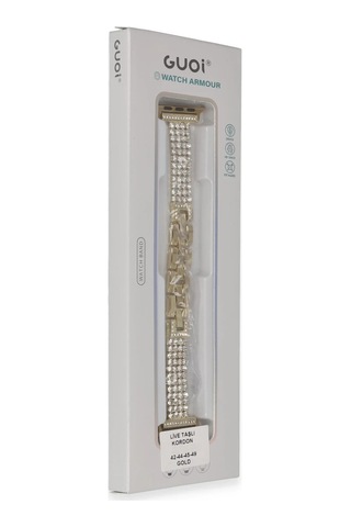 Akıllı Saat Aksesuarları Apple Uyumlu Watch 38mm Live Taşlı Kordon - Gold