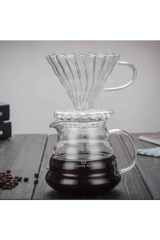 Epinox Coffee Tools Marka Cam Kahve Demleme Cam Kulp Şeffaf