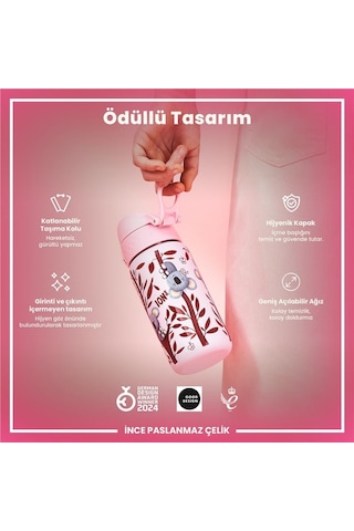 Ion8 - Paslanmaz Çelik Çocuk Suluk - Koala - 400 Ml - Sızdırmaz Çok Renkli