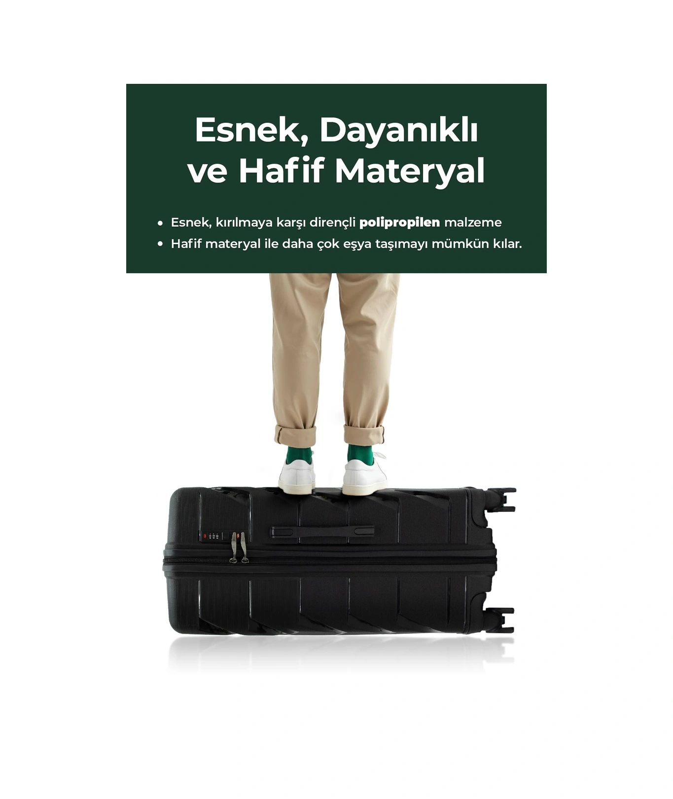 Copella Pp Polipropilen&kırılmaz Kabin Boy Valiz 55 Cm Gri