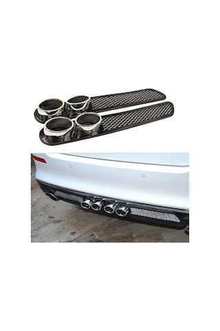 Araç Arka Difüzör Tampon Yapıştırma Egzoz Görünümlü Sportif Ve Agresif Oto Aksesuar