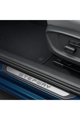 Dacia Sandero Stepway 2012 2019 Uyumlu Krom Kapı Eşiği 4 Parça Paslanmaz Çelik Abs Çerçeve