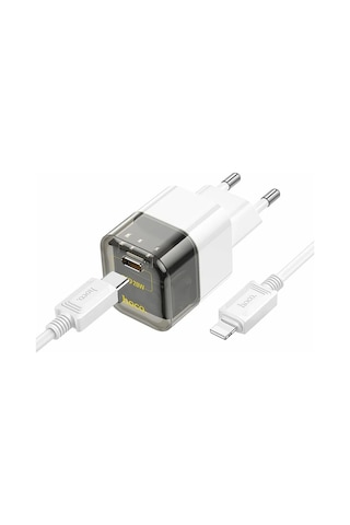 Hoco C131a Platinum Pd30w+qc3.0 Girişli Hızlı Şarj Başlığı Ve Type-c To İphone Lightning Kablo- 5775 Standart