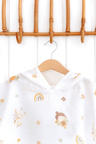 Esti Baby Kapşonlu Müslin Panço %100 Pamuk Bebek / Çocuk Plaj Havlusu / Bornozu Unicorn