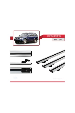 Holden Frontera 1999-2004 Arası İle Uyumlu Basic Model Ara Atkı Tavan Barı Gri 3 Adet