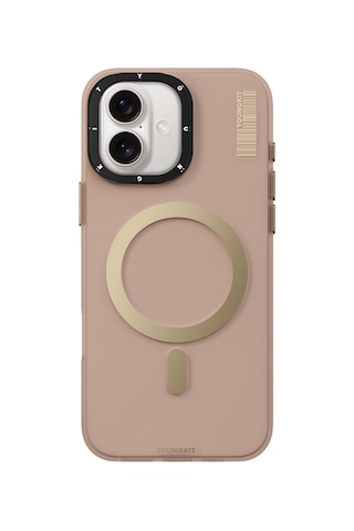 Apple Uyumlu iPhone 16 Plus Kılıf Magsafe Şarj Özellikli Youngkit Hidden Sand Serisi Kapak Gold Apple Uyumlu iPhone 16 Plus Kılıf Magsafe Şarj Özellikli Youngkit Hidden Sand Serisi Kapak Gold