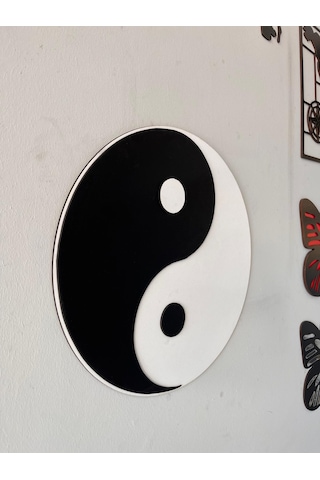 Yin Yang Duvar Dekorasyon Tablo Yüksek Kalite Mdf 30x30 Cm