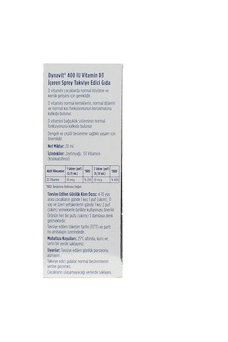 Dynavit Vitamin D3 400IU Sprey 20 ML