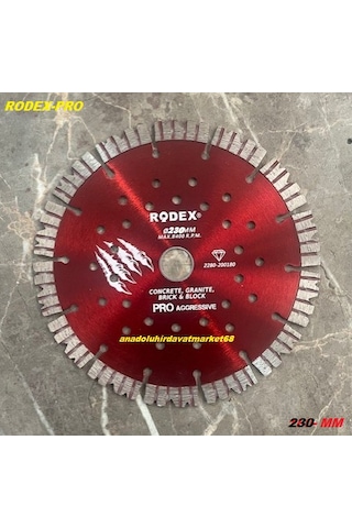 Rdx Pro 230mm Elmas Beton Kesme Diski Taş Seramik Tuğla Granit Kesici Elmas Turbo2x