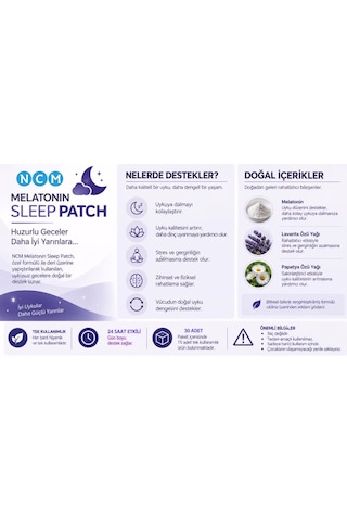 Sleep Uyku Destek Bitkisel Takviye 3mg , Lavanta Yağı, Gül Yağı 60 Günlük