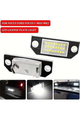 Xuweiwei Ford Focus Mk2 C-max İçin 2 Adet Led Plaka Işığı İki Set Hata Yok 6500k