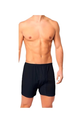 Uniquetrenders Erkek Rahat Kesim Paçalı Pamuklu Külot Boxer 3'lü Set Siyah
