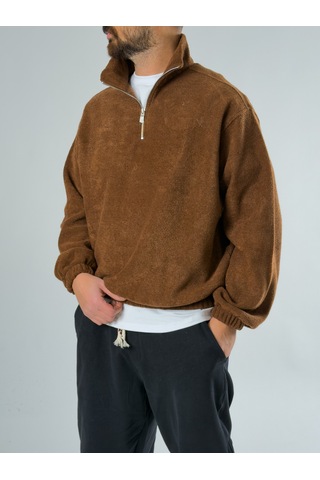 Cocopelli Erkek Kahverengi Sweatshirt Coc2710 Kahverengi